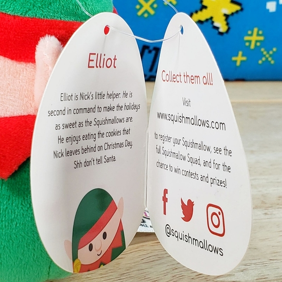 Squishmallow Elliot the Elf 4.5" UltraSoft Stuffed Christmas Holiday Plush NWT - Picture 10 of 12